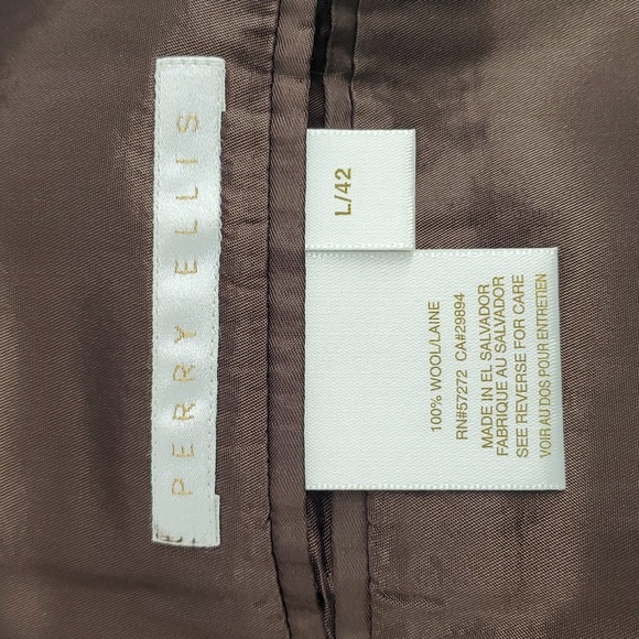 Perry Ellis Vintage Wool Sport Coat Size Large 42 - Picture 11 of 13